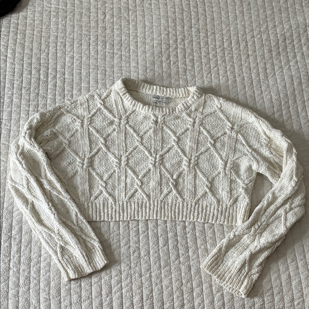 Urban Outfitters Cream Cable Knit Sweater